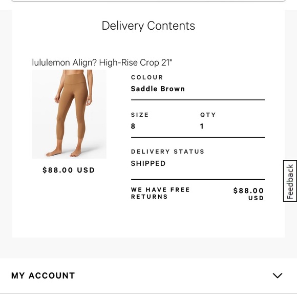 Lululemon Align high rise crop 21” - Picture 2 of 11